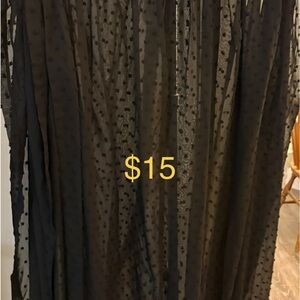 Maurices Black Sheer Polka Dot Skirt